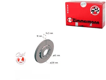 KOMPLET TARCZ HAMULCOWYCH ZIMMERMANN 6N0615301C 6N