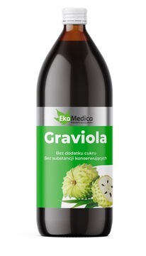 EkaMedica Sok z Gravioli graviola bez konserwantów i bez cukru 1000ml