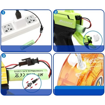 ЭЛЕКТРИЧЕСКИЙ ВОДЯНОЙ ПИСТОЛЕТ ДЕТСКИЙ, АВТОМАТИЧЕСКИЙ, 2 АККУМУЛЯТОРНЫХ МАГАЗИНА