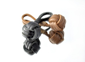 Кожаный брелок Брелок «Шар боцмана» Коричневый