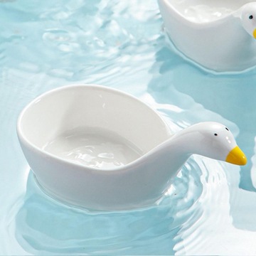 Очаровательная миска для соевого соуса «Лебедь» Портативная миска для приправы кетчупа