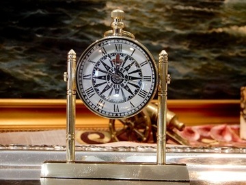 ZEGAREK KULKA SZKŁO MOSIĄDZ RÓŻA PREZEnT GRAWer