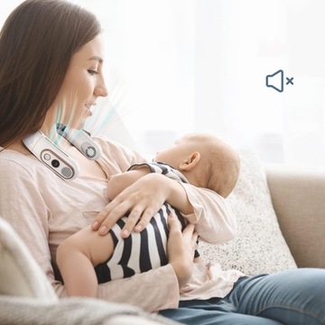 ШЕЙНЫЙ ВЕНТИЛЯТОР ПОРТАТИВНЫЙ БЕСПРОВОДНОЙ АККУМУЛЯТОР 3000 мАч