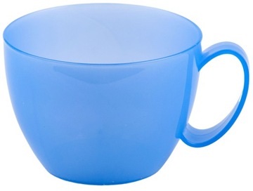 Filiżanka plastikowa wielorazowa 250 ml niebieska