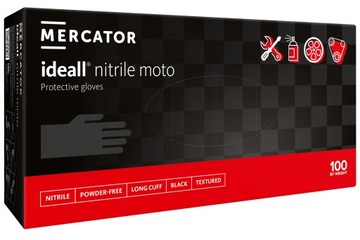 Rękawice Nitrylowe IDEAL MOTO BLACK M - Wysokiej Jakości Ochrona