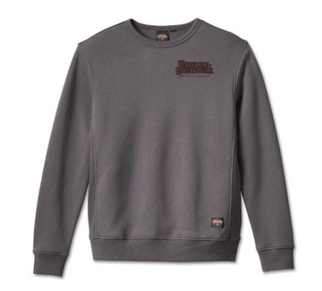 BLUZA MĘSKA HARLEY DAVIDSOMON 120TH SZARA S