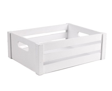 BIAŁA PROSTOKĄTNA SKRZYNKA 36,5x27,5x13,5 cm
