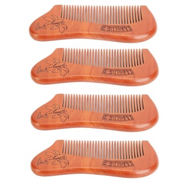 4шт деревянная расческа для волос предотвращает