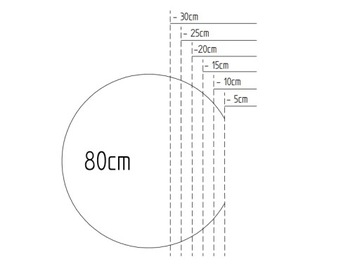 ПОЛУКРУГЛОЕ ЗЕРКАЛО С ОБРЕЗАННОЙ БОКОВОЙ СВЕТОДИОДНОЙ СВЕТОДИОДОЙ, 80 СМ