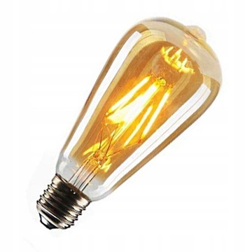 ŻARÓWKA LED DUŻA Filament EDISON AMBER ST64 E27 8W