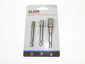 ZESTAW ADAPTERÓW NASADEK 1/4 3/8 1/2 DO WKRĘTARKI