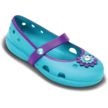 Сандалі балетки Crocs Keeley Petal Charm Flat Ps 20,5 C5 Surf/Неон Фіолетовий