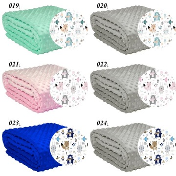 Одеяло двухстороннее Покрывало 80х180 Minky Patterns