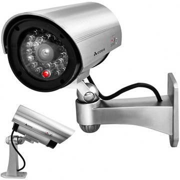 Atrapa Kamery IR do Monitoringu Kamera Wewnętrzna Zewnętrzna z Diodą LED