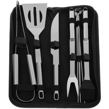 Принадлежности для барбекю - набор из 9 аксессуаров + футляр.