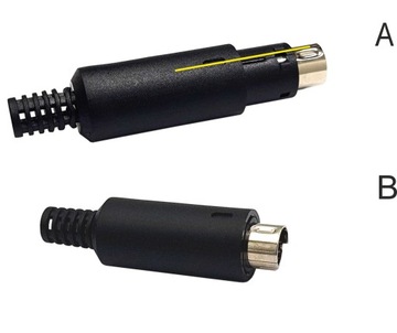 8-контактный разъем Mini-Din, припаянный к кабелю