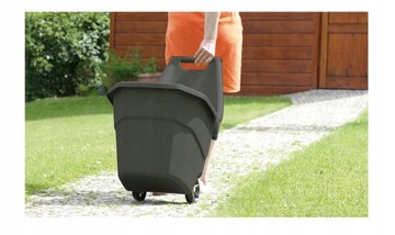 ДВУХКОЛЕСНАЯ ЧЕРНАЯ ПЛАСТИКОВАЯ САДОВАЯ ТАЧКА