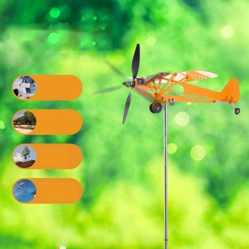 флюгер Самолет флюгер сад желтый