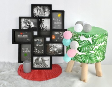 ЧЕРНАЯ ДЕКОРАТИВНАЯ РАМКА НА 10 ФОТОГРАФИЙ