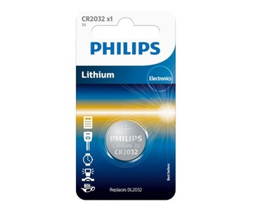 PHILIPS CR2032 ЛИТИЕВАЯ БАТАРЕЯ 3 В В БЛИСТЕРЕ ИЗ 2 ШТ.
