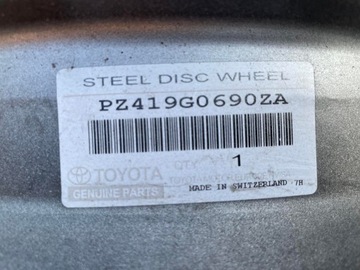DISK OCELOVÝ TOYOTA PRIUS 6.0" X 16" 5X100 ET 45
