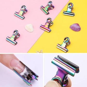 1x RAINBOW CLIP для закрепления туннеля гелевого ногтя.
