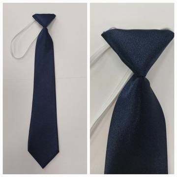 KRAWAT CHŁOPIĘCY NA GUMCE GŁADKI CIEMNY GRANAT R.3-9L