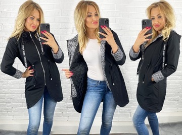 NEW YORK PRZEJŚCIOWA DAMSKA KURTKA Z KAPTUREM 3XL