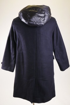 WOOLRICH Women's Blue Wool Blend Hooded Coat Down Parka Jacket Size S RRP€9