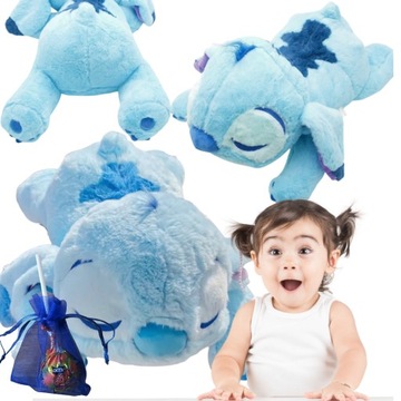 DUŻY PLUSZAK NIEBIESKI STITCH LEŻĄCY 70 CM LILO STICH MASKOTKA PRZYTULANKA