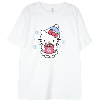 T-shirt Hello Kitty kot snow mikołaj koszulka 3XL