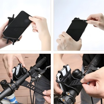 UCHWYT ROWEROWY NA TELEFON MOTOCYKL ROWER GSM GPS ELASTYCZNY GUMOWY SILIKON