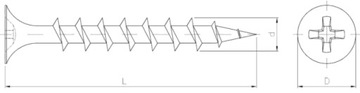 100x Закаленные шурупы 4x16, оцинкованные