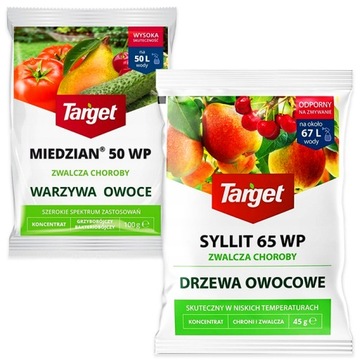 ZESTAW TARGET MIEDZIAN 50 WP 100G + SYLLIT 65 WP 45G ŚRODKI GRZYBOBÓJCZE