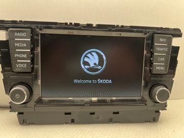 WYŚWIETLACZ RADIO EKRAN SKODA RAPID 5JA919604A