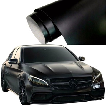 НАКЛЕЙКА ИЗ ФОЛЬГИ ПРО МАТОВАЯ ЧЕРНАЯ МАТОВАЯ 200см