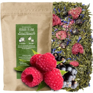 Zielona herbata PORZECZKA Z MALINĄ 50G sencha