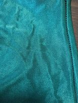 Zielona sukienka mini z satyny defekt 34