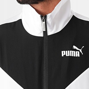 2517 DRES PUMA KOMPLET MĘSKI CZARNY ROZPINANY BEZ KAPTURA BLUZA+SPODNIE 5XL