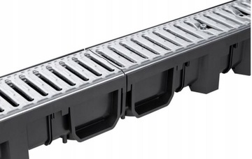 ЛИНЕЙНЫЙ ДРЕНАЖ Лоток пластик/оцинкованный h55