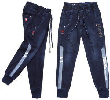 SPODNIE dresowe joggery 545 COYOTE jak jeans 152