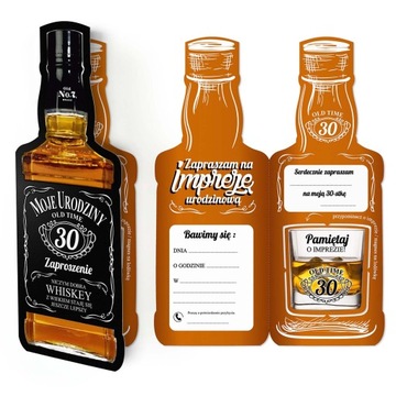 Zaproszenia na 30 urodziny whisky z magnesem!