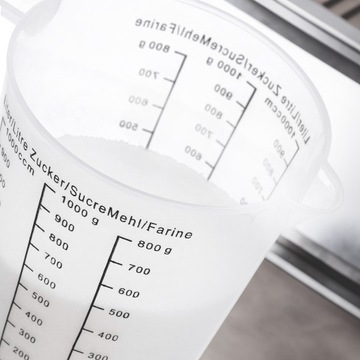 Мерный стакан, кухонный кувшин, мерный стакан со шкалой для измерения сахара, муки, 1 л.