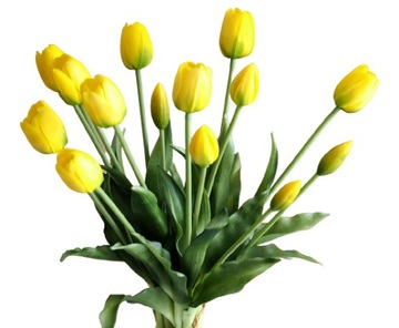 ТЮЛЬПАН ЖЕЛТЫЙ РЕЗИНОВЫЙ СИЛИКОНОВЫЙ ТЮЛЬПАНЫ КАК ЖИВОЙ ВЕСЕННИЙ БУКЕТ ELINEHOUSE