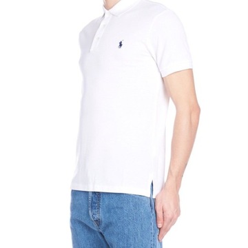 RALPH LAUREN męska koszulka polo biała SLIM r.XL