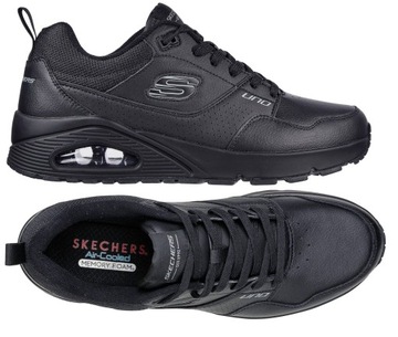 Buty Skechers Uno Suroka 232250-BBK SKÓRZANE SNEAKERSY CIEPŁE NA CO DZIEŃ