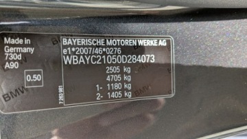 BMW Seria 7 F01 Sedan L Facelifting 730Ld 258KM 2015 BMW 730 258PS OPŁACONY Bezwypadkowy Automat, zdjęcie 22