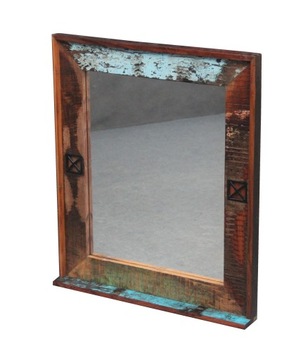 LUSTRO Łazienkowe Lakierowane Drewniane Vintage LOFT Półka SPIRIT BGM24