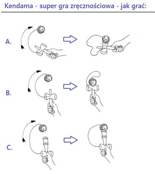 KENDAMA DREWNIANA JAPOŃSKA GRA ZRĘCZNOŚCIOWA BLACK