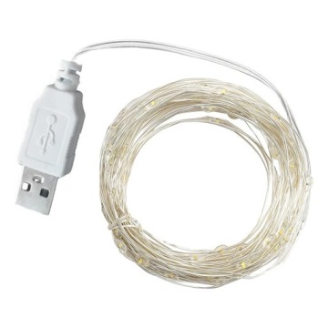 СВЕТОДИОДНЫЕ РОЖДЕСТВЕНСКИЕ гирлянды-ЦЕПОЧКА РОЖДЕСТВЕНСКАЯ ЕЛКА USB 100LED 10м 2700К